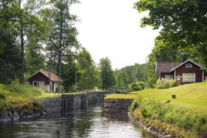 Swedish channel with floodgate