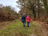 mature couple walking arm in arm